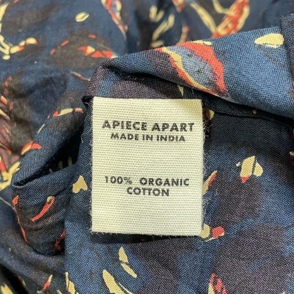 APIECE APART Kira Blousy floral-print organic cotton blouse Size Large - Picture 9 of 10